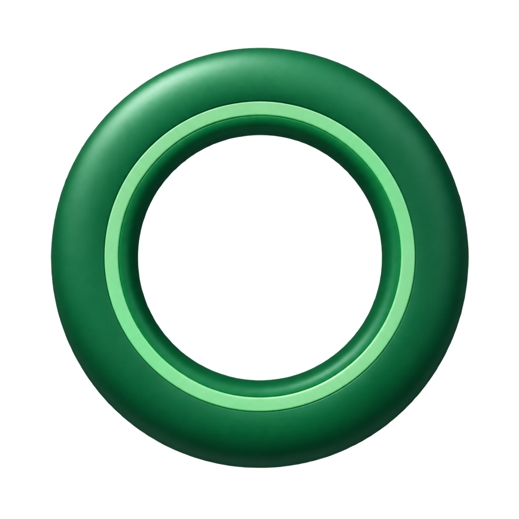 A green circular ring-shaped images for tube map