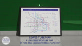 Unique art print of a local tube map for Lewes. Designed for fans of the tube system and people looking for gifts for tube enthusiasts.
