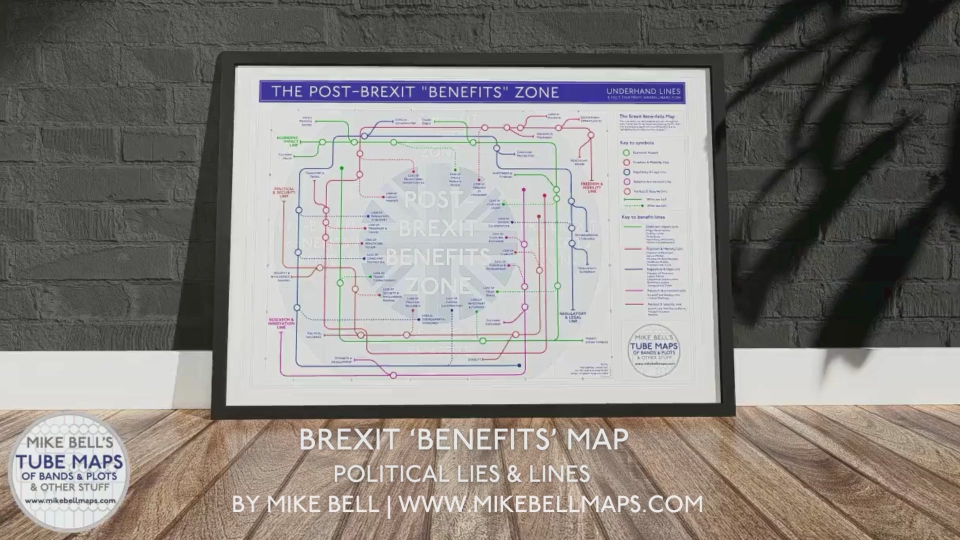Unique art print featuring "brexit problems Political Lies," targeting adults interested in politics, current affairs, and news.