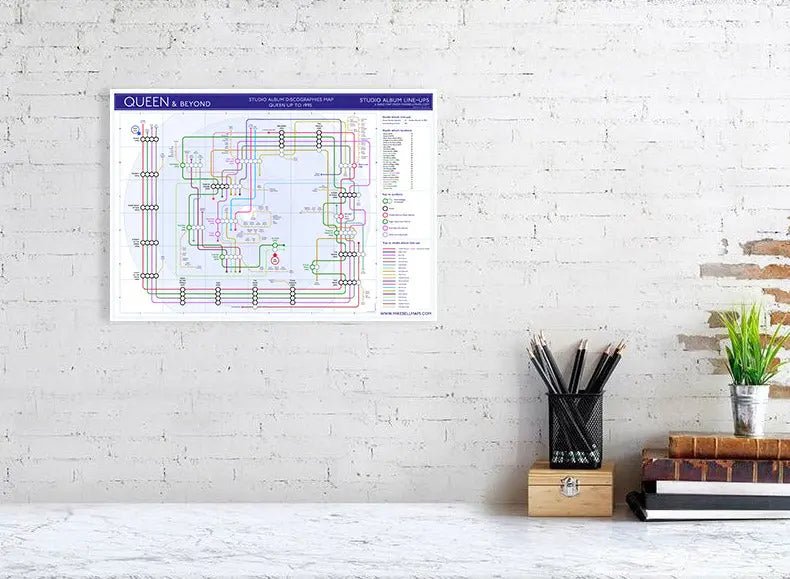 QUEEN - Discography Band Map - Studio Album Maps - MikeBellMaps