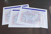 Rolling Stones discography map printed unframed in A2 landscape, Giclée wall art print of every studio album in order, from Mike Bell&
