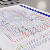 Close-up of the Rolling Stones discography tube map showing Charlie Watts&