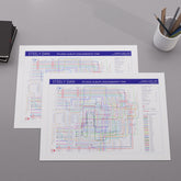 Close-up of the Steely Dan discography map showing Donald Fagen and Walter Becker as the two continuous tube lines across all nine studio albums from Can&