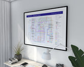 Tom Petty art print showing musicians, albums, including Jeff Lynne.